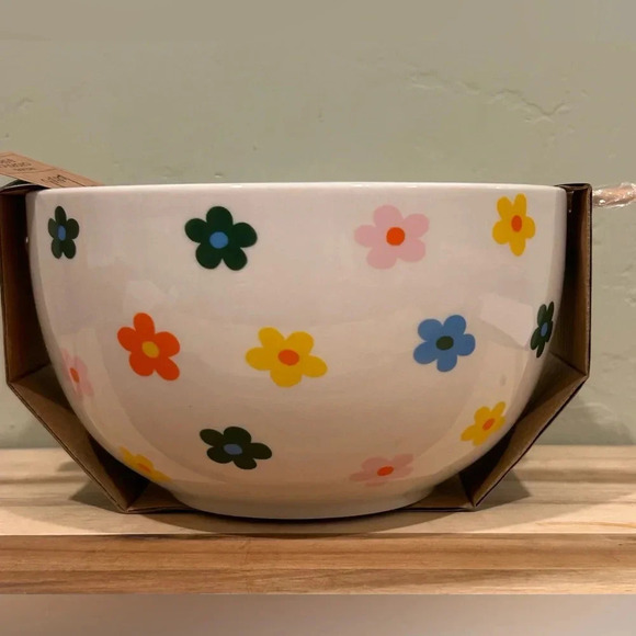Sunday Morning Ceramics Floral Noodle Bowl with Spoon & Chopsticks. NWTS! - Picture 8 of 11